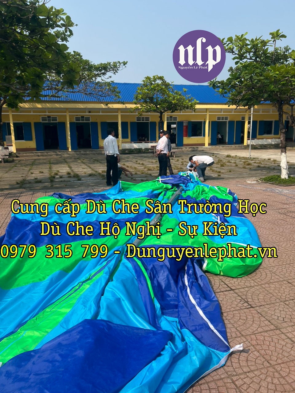 cung cấp vải bạt du che sự kiện sân trường tại thái bình